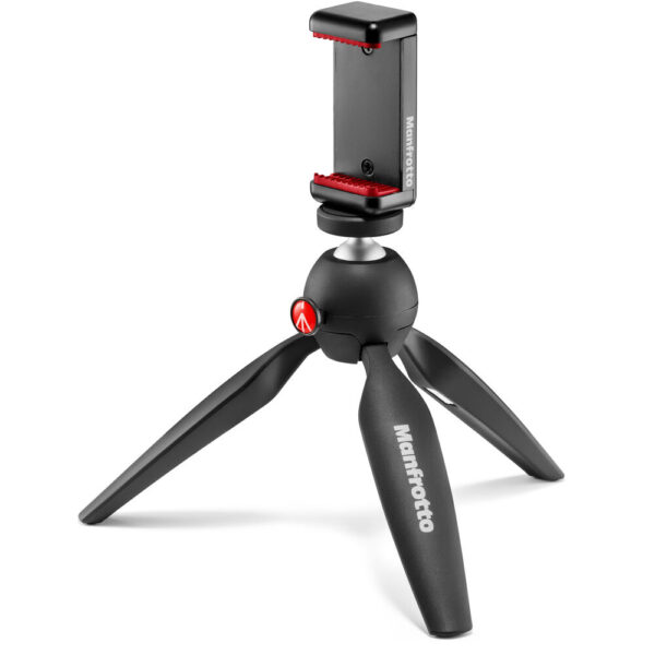 MINI TRIPODE MANFROTTO NEGRO CON ABRAZADERA UNIVERSAL PARA SMARTPHONE